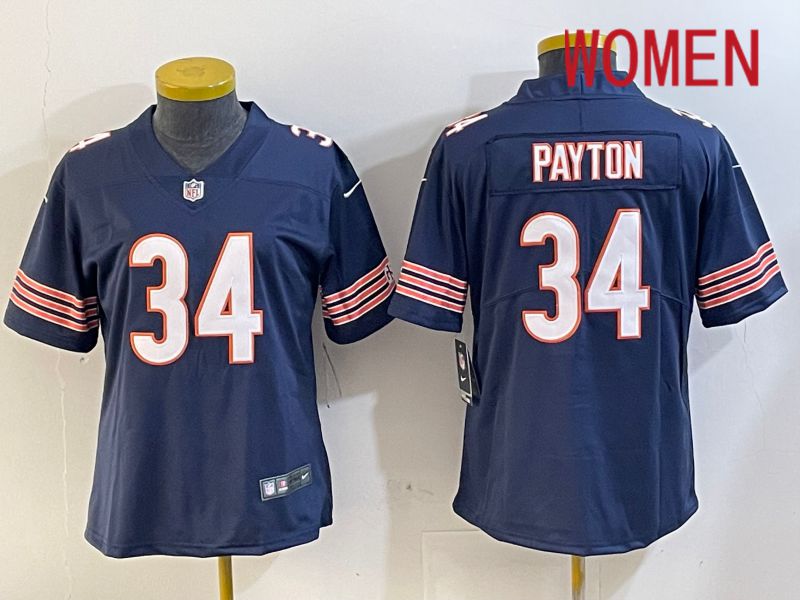 Women Chicago Bears #34 Payton Blue 2024 Nike Limited NFL Jersey style 1->youth nfl jersey->Youth Jersey
